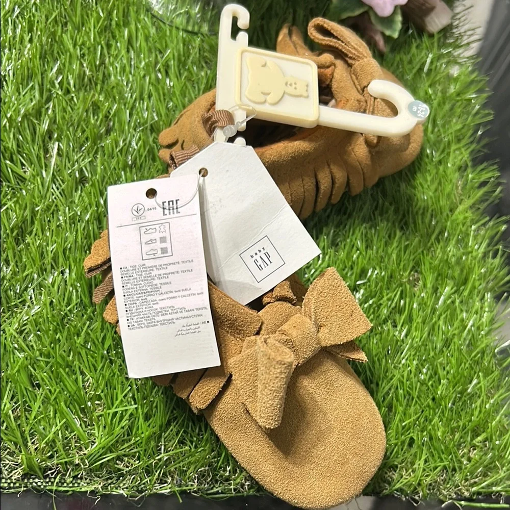 Brown Moccasin Slip-On Shoes with Bow